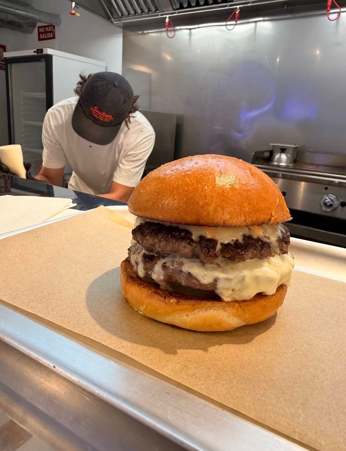 Anni burger in action